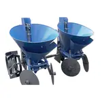 купити Картоплесаджалка для мототрактора двухрядна КС20 (регульоване міжряддя) + бункер, фото 