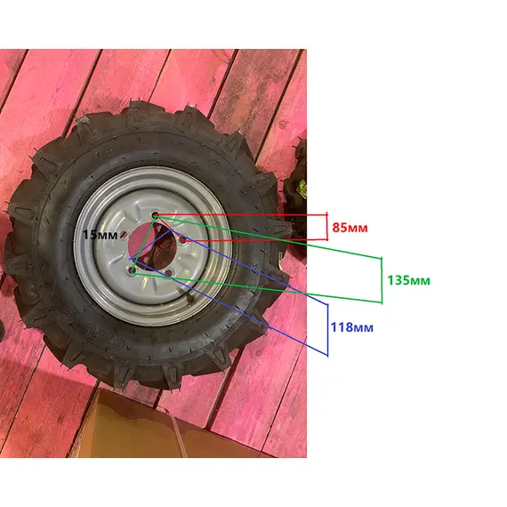 купити Колесо в зборі 6.00*12 (під 5 гвинтів) TTG, фото , изображение 2