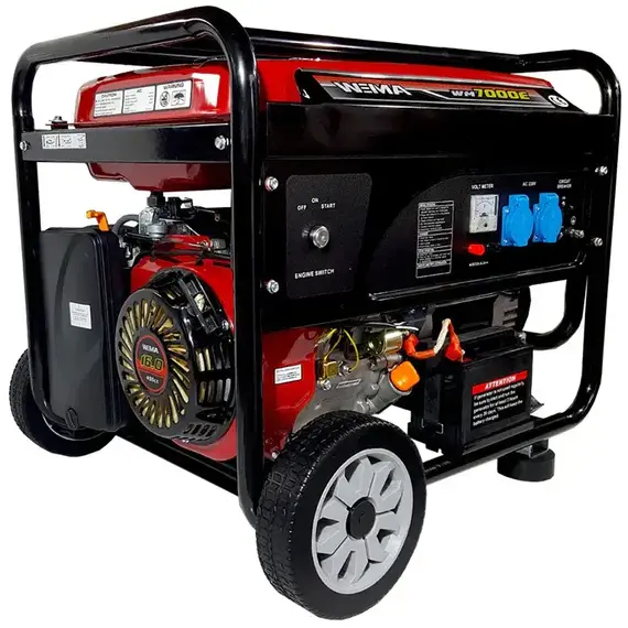 купити Бензиновий генератор Weima WM7000E, однофазний (230 В), 7 кВт, фото 
