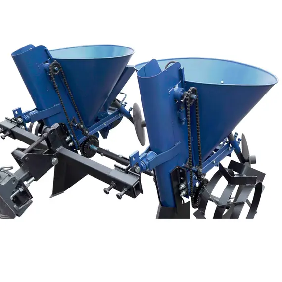 купити Картоплесаджалка для мототрактора двухрядна КС20 (регульоване міжряддя) + бункер, фото , изображение 5