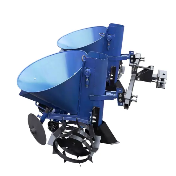 купити Картоплесаджалка для мототрактора двухрядна КС20 (регульоване міжряддя) + бункер, фото , изображение 6