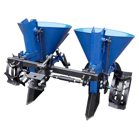 купити Картоплесаджалка для мототрактора двухрядна КС20 (регульоване міжряддя) + бункер, фото , изображение 2