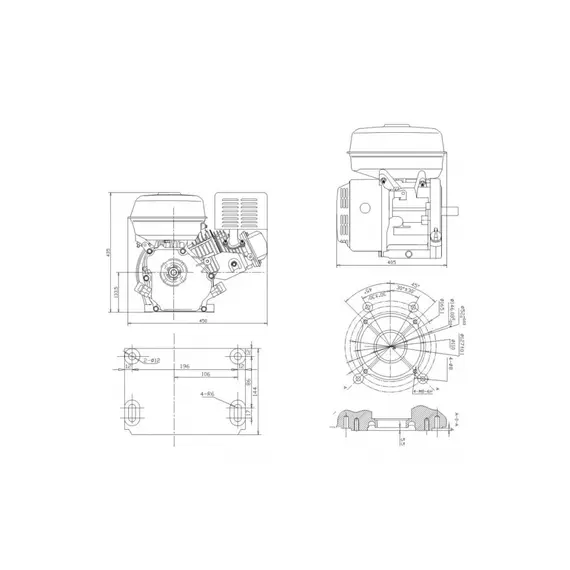 Двигун бензиновий 18 к.с. Weima WM192FE-L (котушка 20А) вал 25.00 мм — шпонковий, фото 11 - интернет магазин Вейма