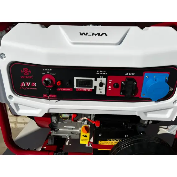купити Генератор WEIMA WM8500E (дистанційне керування), однофазний (230 В), 8.5 кВт, фото , изображение 11